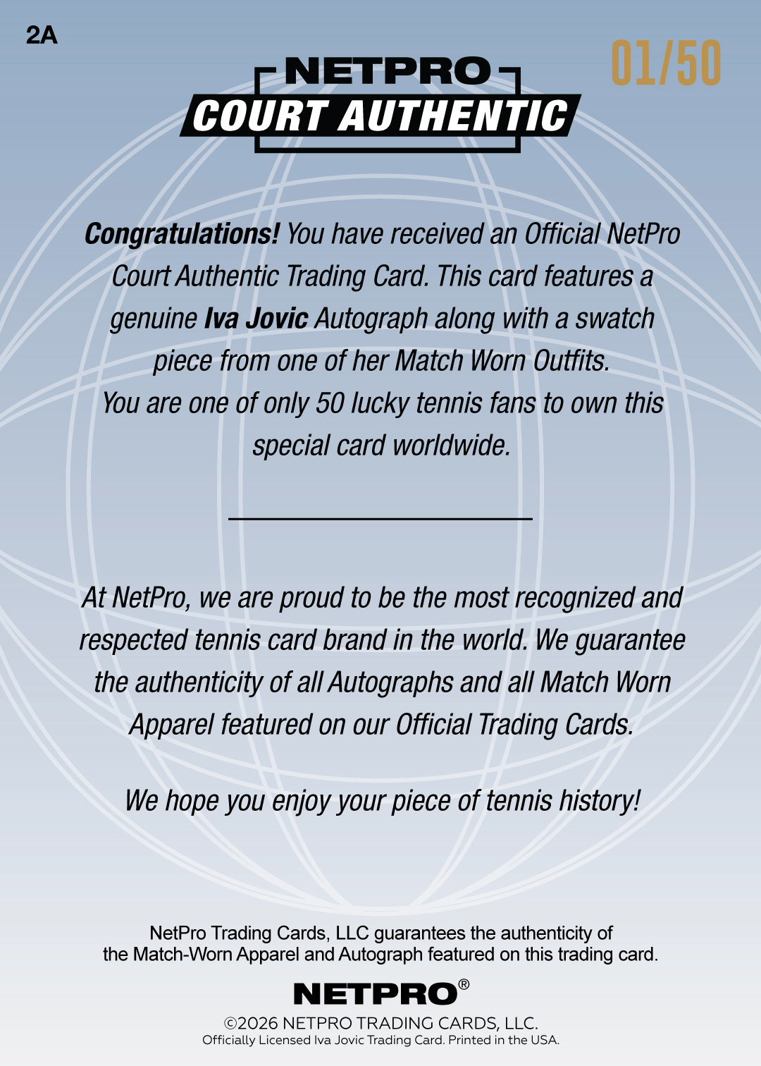 International Series Dual Jersey Autograph back