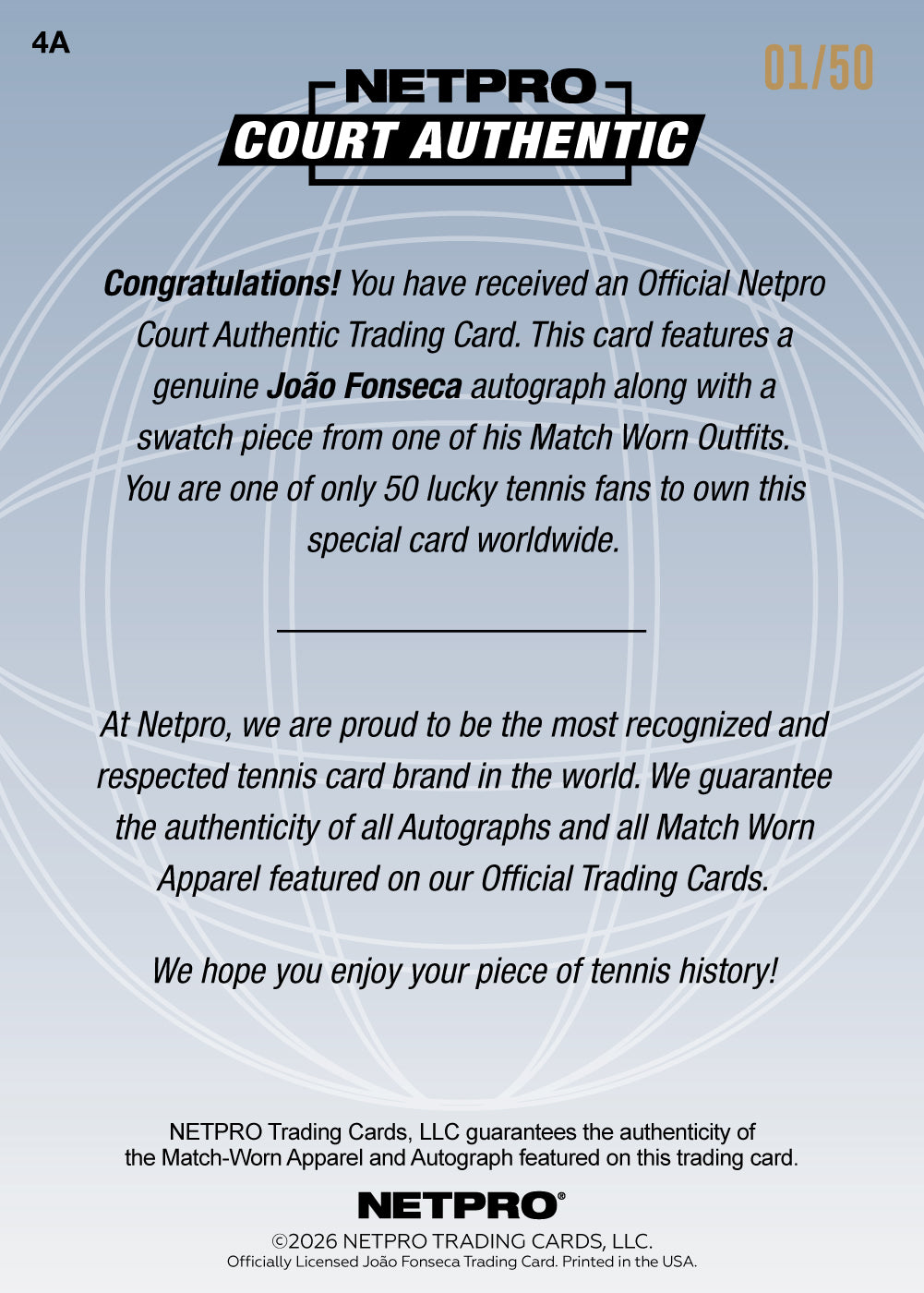 International Series Dual Jersey Autograph back