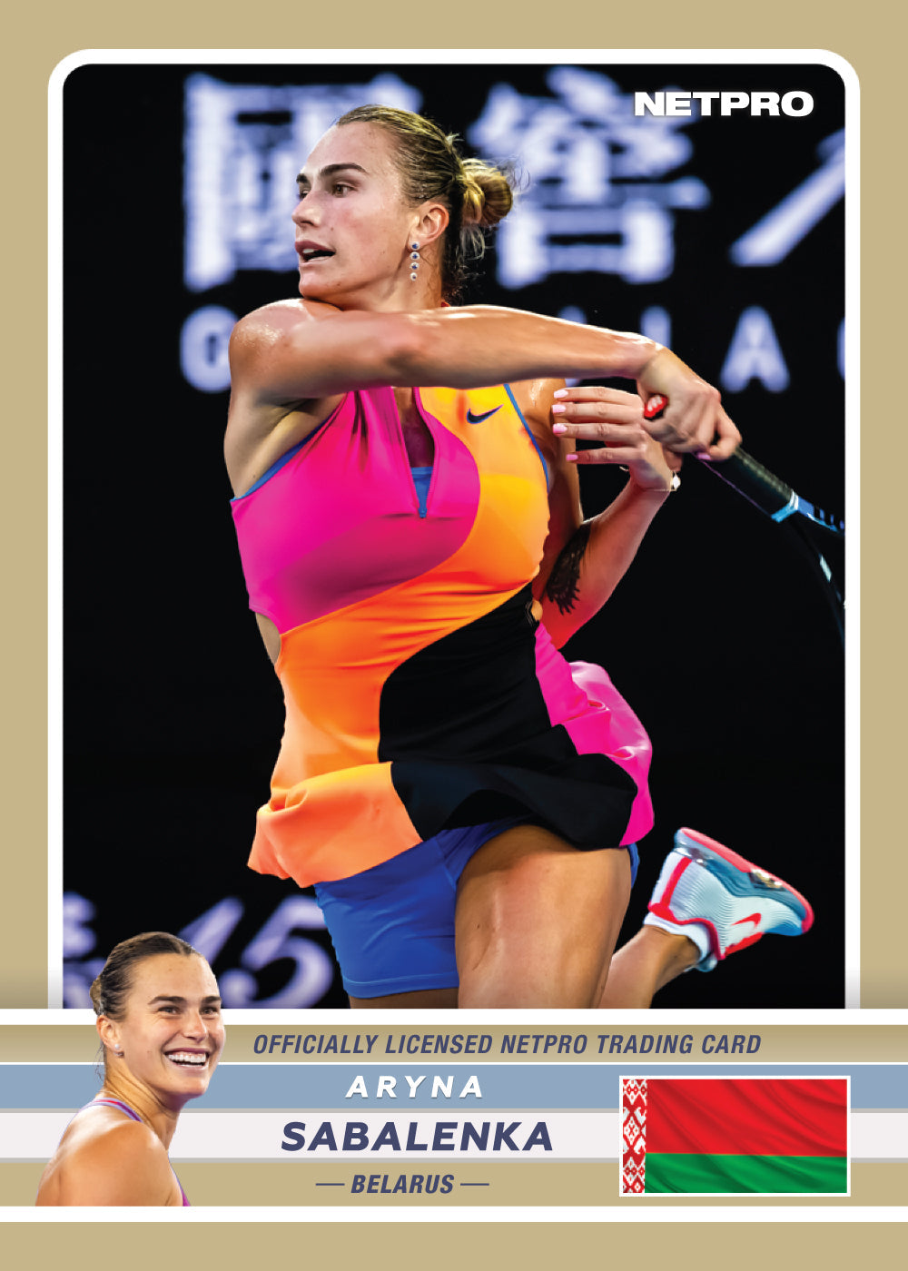 Aryna Sabalenka NETPRO card artwork