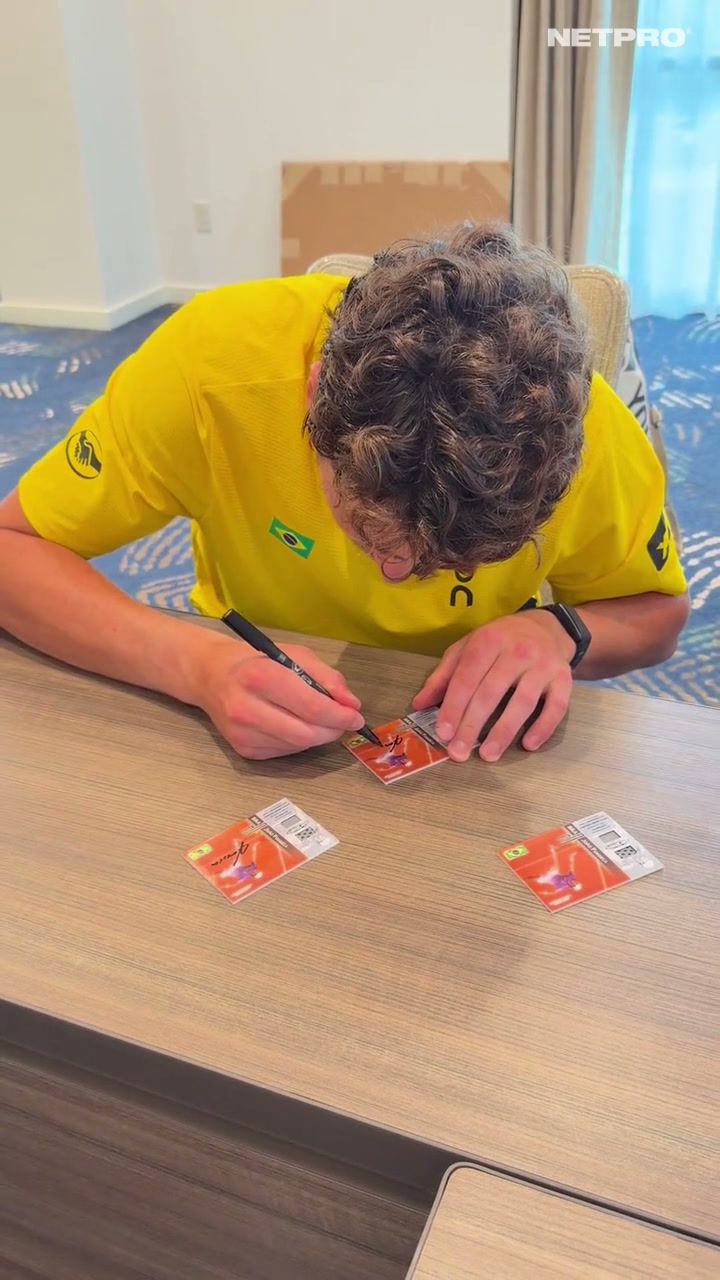 João Fonseca at the NETPRO signing table